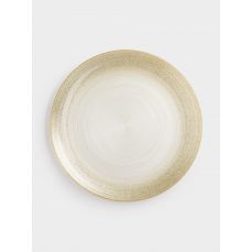 Тарелка обеденная 28 см, стекло, молочная/шампань, Marbella ANNA LAFARG