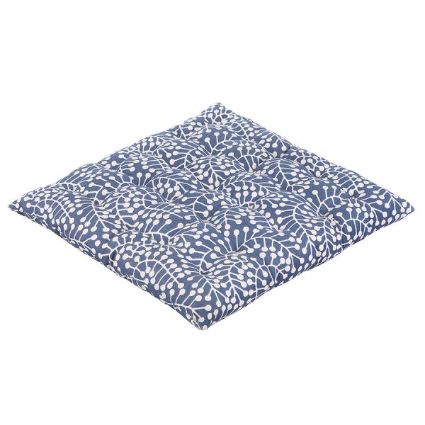 Подушка на стул темно-синего цвета с принтом Спелая Смородина из коллекции scandinavian touch, 40х40 см