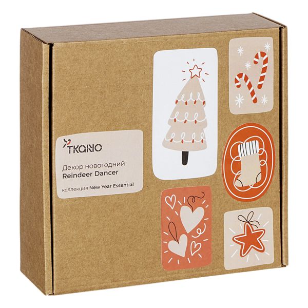Декор новогодний reindeer dancer из джута и гофрированного картона из коллекции new year essential Tkano
