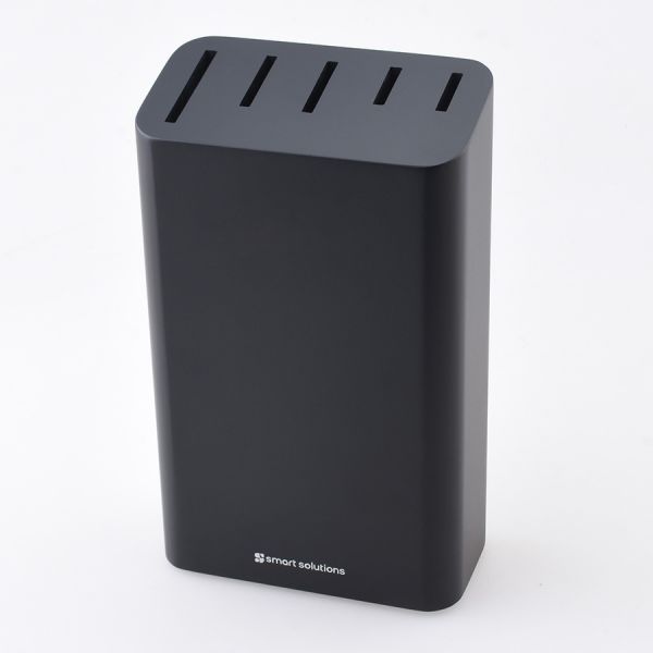 Набор ножей кухонных с подставкой prime, 5 шт, черный Smart Solutions