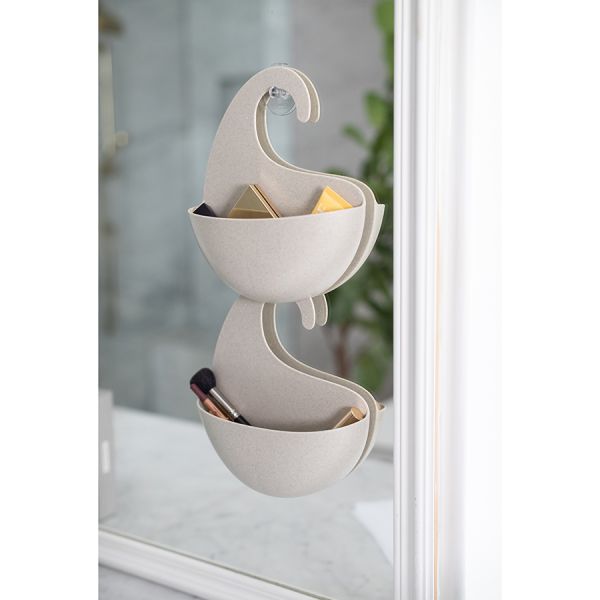 Органайзер для ванной surf organic 25,3х21,6х6.5 см молочный