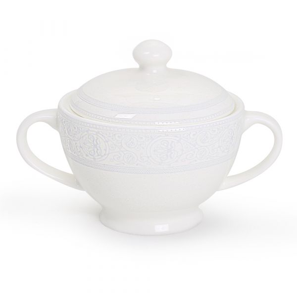 Чайный сервиз АККУ Дионис-Грей из костяного фарфора на 6 персон 15 предметов