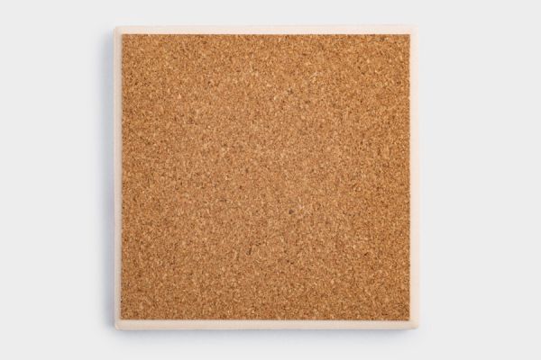 Подставка под кружку 11 см, квадратная, керамика/пробка, белая, Еж Autumn forest ANNA LAFARG