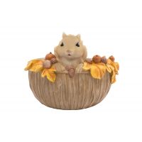 Конфетница 17х14 см, полирезин, коричневая, Белка, Autumn forest ANNA LAFARG