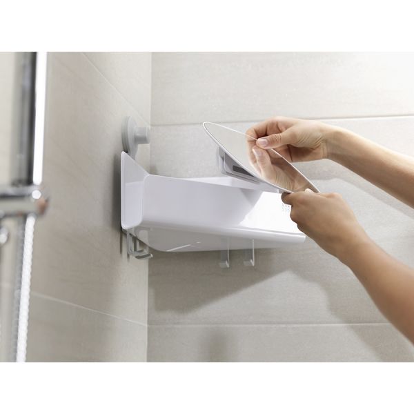 Органайзер для душа с зеркалом easystore угловой белый