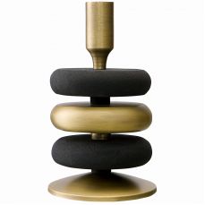Подсвечник stone, 20 см, черный/античная латунь Bergenson Bjorn