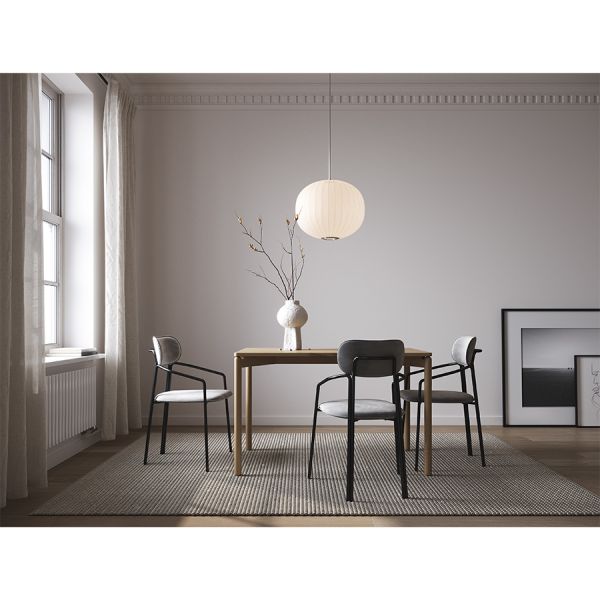 Стул ror, round, велюр, черный/серый