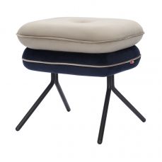 Пуф pea, велюр, бежевый/темно-синий Bergenson Bjorn
