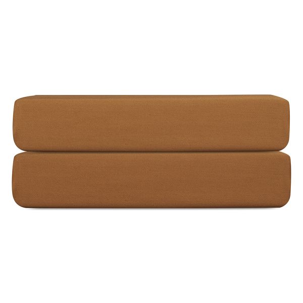 Простыня на резинке из сатина из коллекции meditation, caramel, 160х200х30 см Tkano