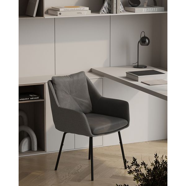 Стул allar, экокожа, рогожка, серый Bergenson Bjorn