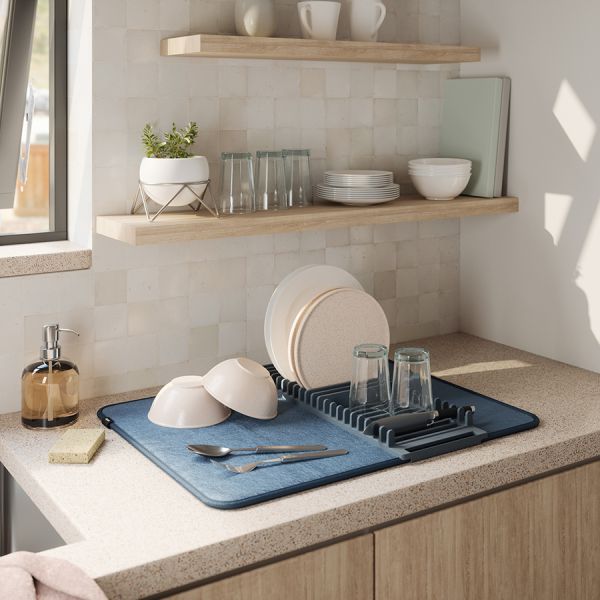 Коврик для сушки посуды udry 46х61 см, синий Umbra