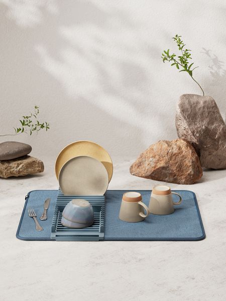 Коврик для сушки посуды udry 46х61 см, синий Umbra