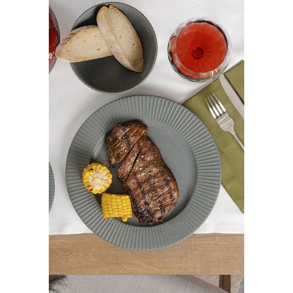 Набор обеденных тарелок soft ripples 27 см серые 2 шт Liberty Jones