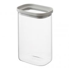 Банка для хранения прямоугольная vacuum glass, 1,5 л, светло-серая Smart Solutions