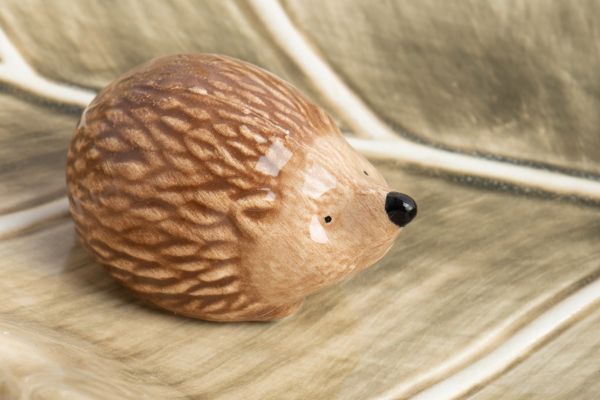 Блюдо 20х17 см, керамика, зеленое, Еж на листе, Autumn forest ANNA LAFARG
