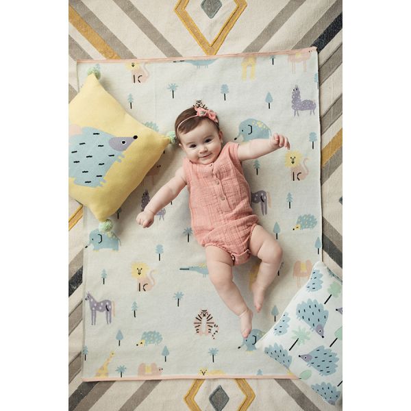 Боди из хлопкового муслина цвета пыльной розы из коллекции essential 6-9m