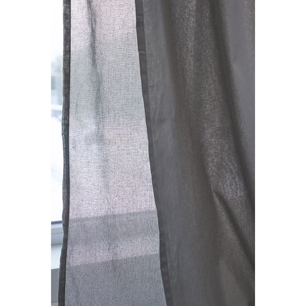 Штора из хлопка двойная базовая серого цвета из коллекции essential, 150х290 см Tkano