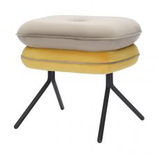 Пуф pea, велюр, бежевый/желтый Bergenson Bjorn
