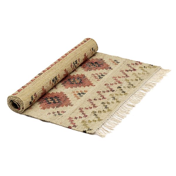 Ковер из шерсти по мотивам башкирских орнаментов из коллекции cultural heritage, 120х180 см Tkano