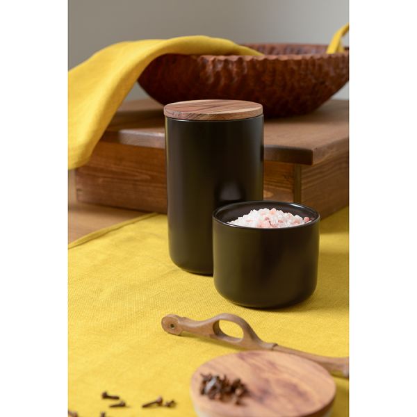 Банка для хранения керамическая smart solutions 750 мл черная