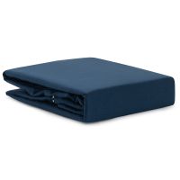 Простыня темно-синего цвета с контрастным кантом из коллекции essential 240х270 см