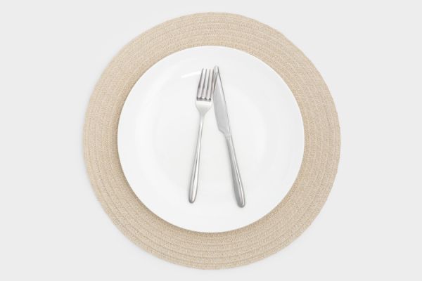 Салфетка под приборы, 38 см, полипропилен, круглая, молочно-бежевая, Matera ANNA LAFARG