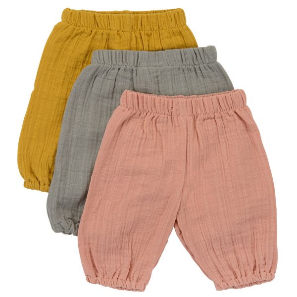 Шорты из хлопкового муслина горчичного цвета из коллекции essential 3-4y