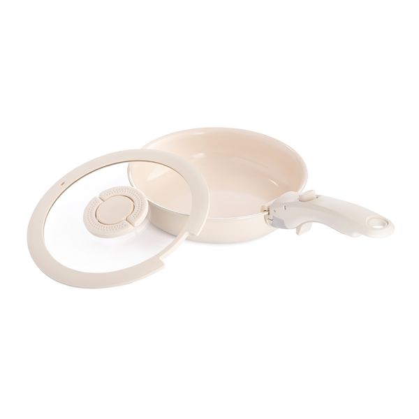 Сковорода с крышкой и съемной ручкой smart ceramic, 20 см, Smart Solutions, SS0000382