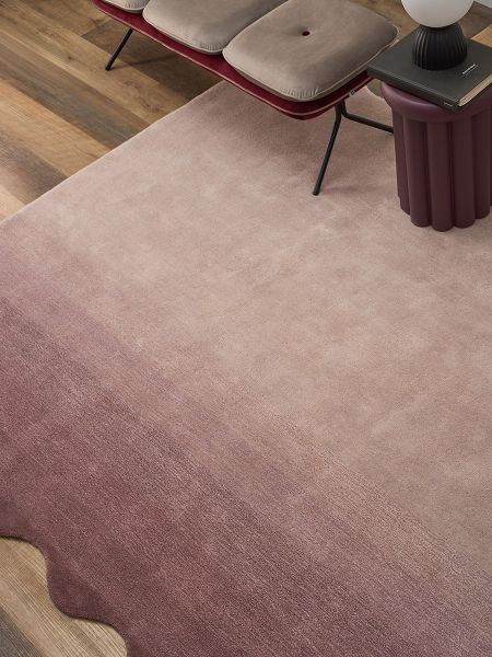 Ковер из шерсти over horizon 200x300 см цвета марсала из коллекции trendy ruffles Tkano