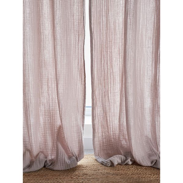 Штора из муслина бежево-серого цвета из коллекции essential, 150х290 см Tkano