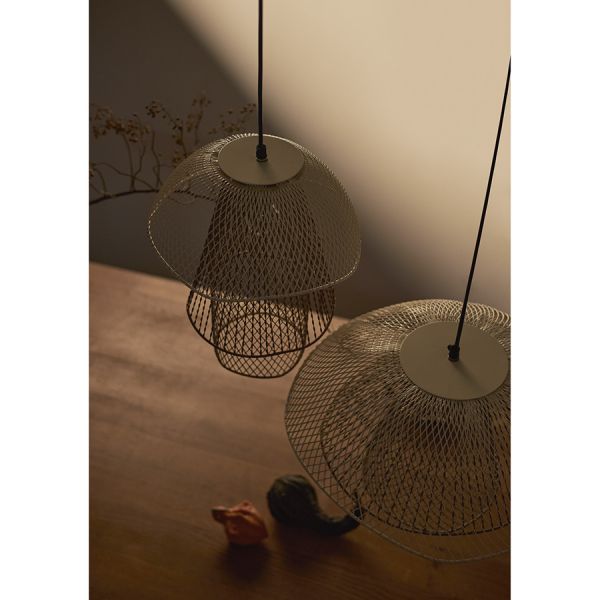 Светильник подвесной vinger, D48х30 см, белый/бежевый/золотой Bergenson Bjorn