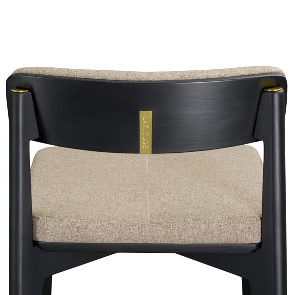 Стул барный aska рогожка черный/бежевый Latitude