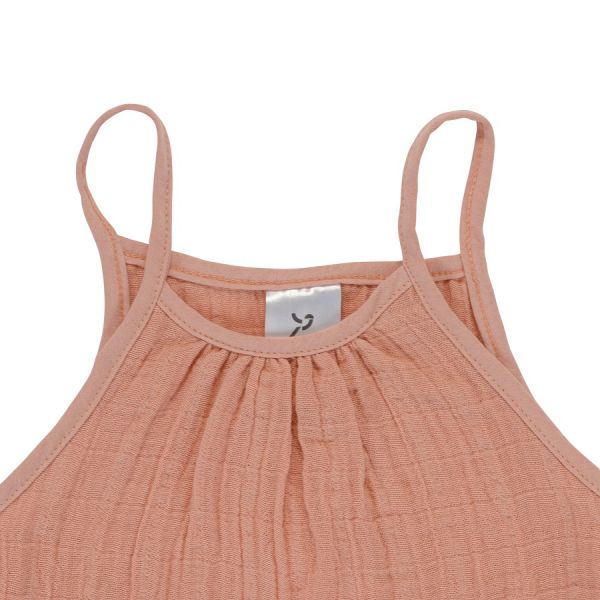 Топ из хлопкового муслина цвета пыльной розы из коллекции essential 12-18m