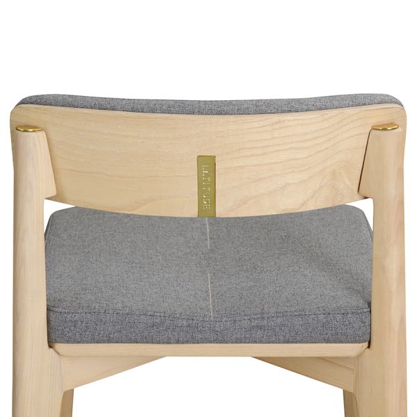 Стул полубарный aska рогожка ясень/серый