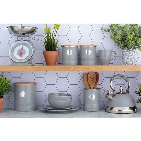 Тарелка обеденная living d 27 см серая