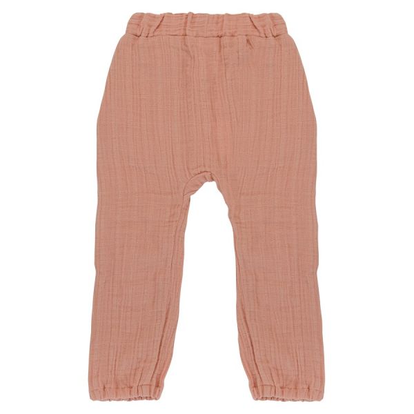 Штаны из хлопкового муслина цвета пыльной розы из коллекции essential 5-6y