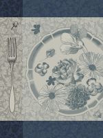 Полотенце для посуды 60х80 см, 100%хлопок, серое, FLEURS A CROQUER Le Jacquard Francais