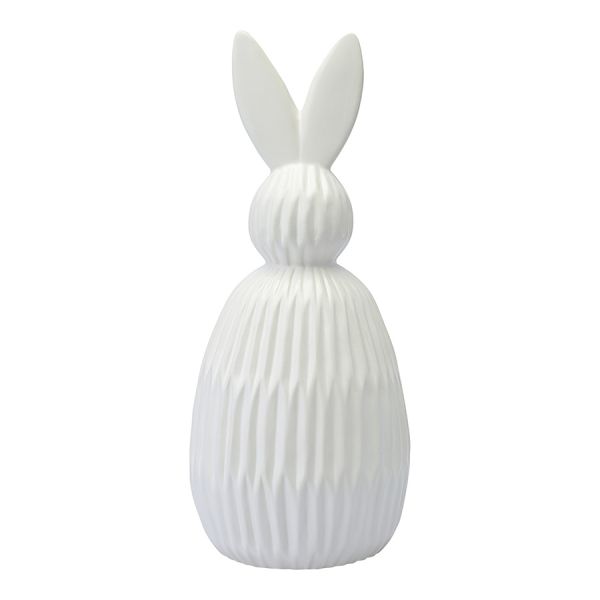 Декор из фарфора белого цвета trendy bunny из коллекции essential, 12,5х12,5x30,5 см Tkano