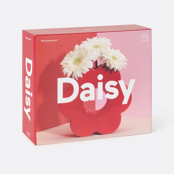 Ваза для цветов daisy, 20 см, красная Doiy