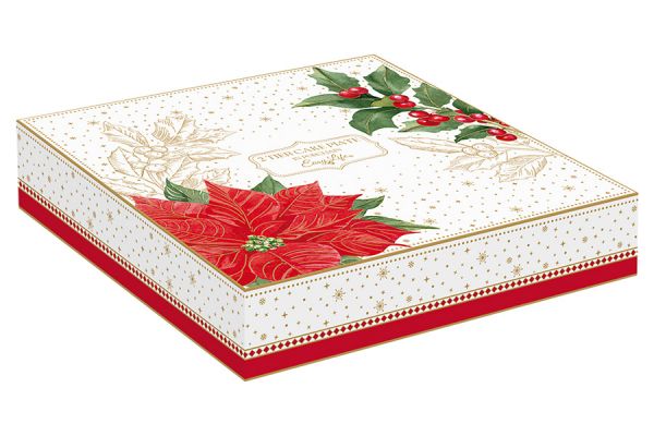 Ваза двухъярусная Пуансеттия и ягоды 21 см Easy Life