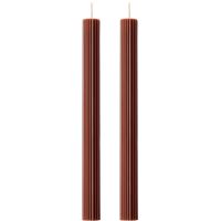Набор из двух свечей коричневого цвета из коллекции edge, 24,5 см Tkano