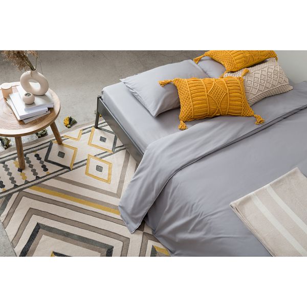 Чехол на подушку макраме горчичного цвета из коллекции ethnic 35х60 см