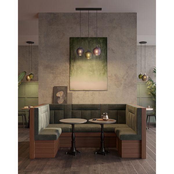 Светильник подвесной каскадный aurora, 65х18 см, сливовый/зеленый/серый Bergenson Bjorn