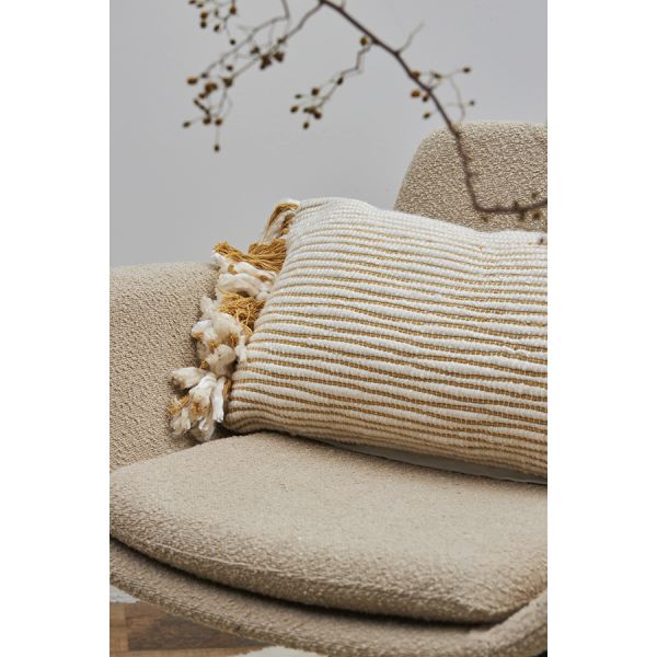 Чехол на подушку горчичного цвета clouds из коллекции ethnic 35х60 см Tkano