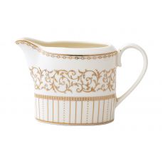 Молочник 250 мл, костяной фарфор, белый, с золотистым орнаментом, Golden Pozzi Milano 1876
