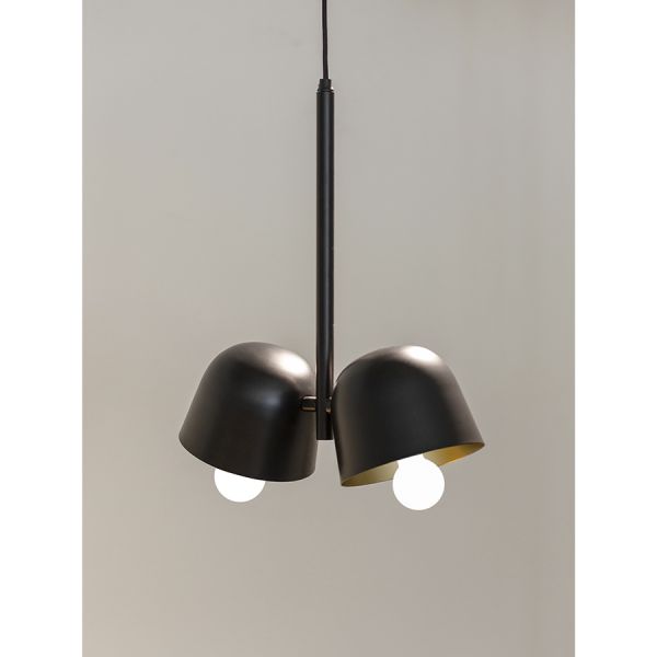 Светильник потолочный enkel kopp, 38х15х43 см, черный/золотистый Bergenson Bjorn