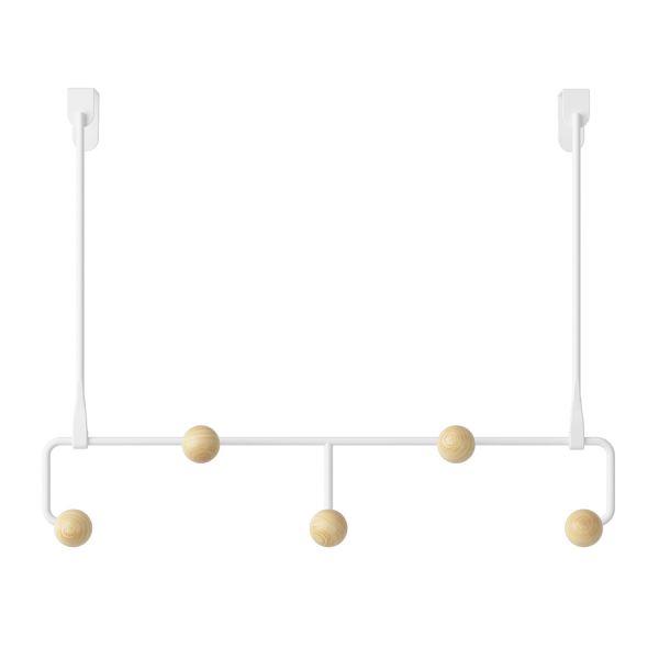 Вешалка для одежды подвесная estique, белая/натуральное дерево Umbra