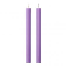 Набор из двух свечей цвета лаванды из коллекции edge, 24,5 см Tkano