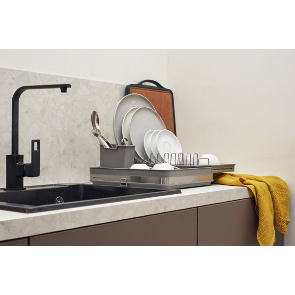 Сушилка для посуды atle раздвижная большая, серая Smart Solutions