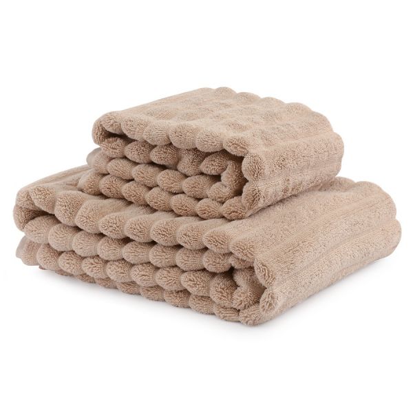 Полотенце для рук waves бежевого цвета из коллекции essential 50х90 см